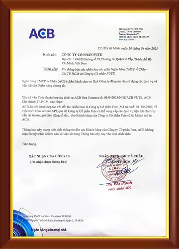 Công văn hợp tác ACB và FUTE