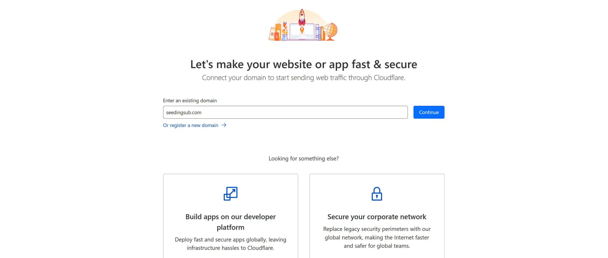 Nhập tên miền vào Cloudflare