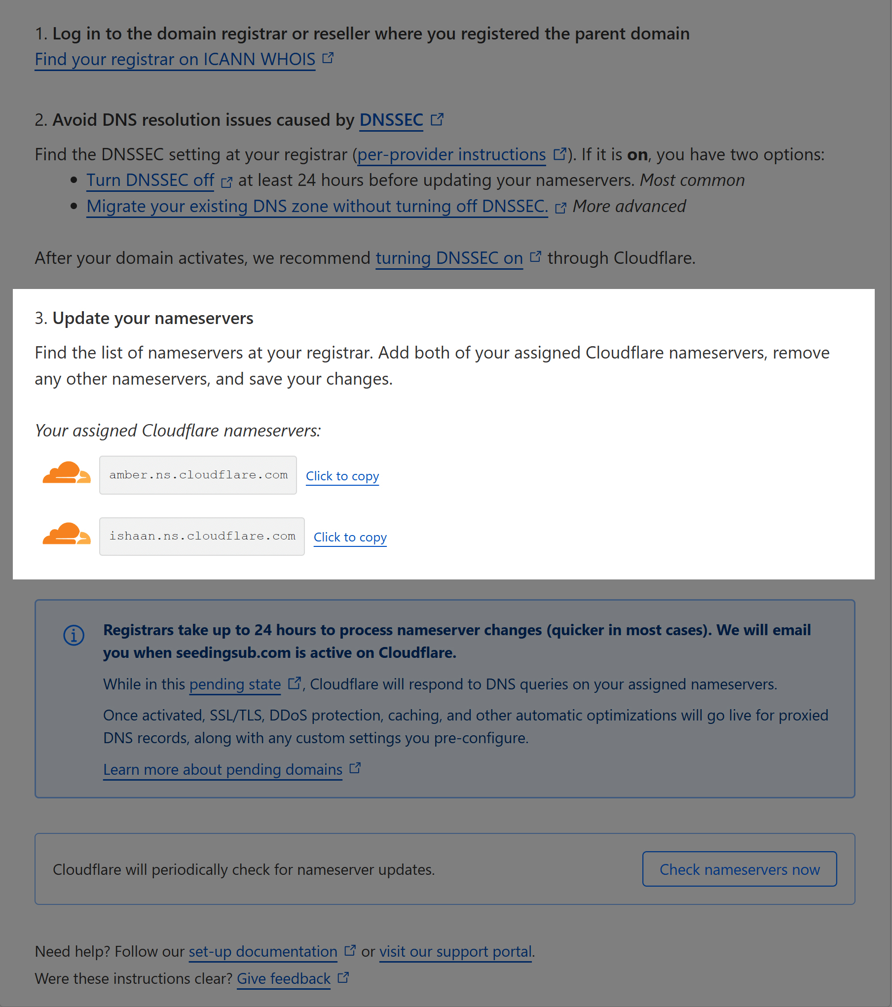 Copy DNS Cloudflare cập nhật vào máy chủ DNS nhà cung cấp tên miền 