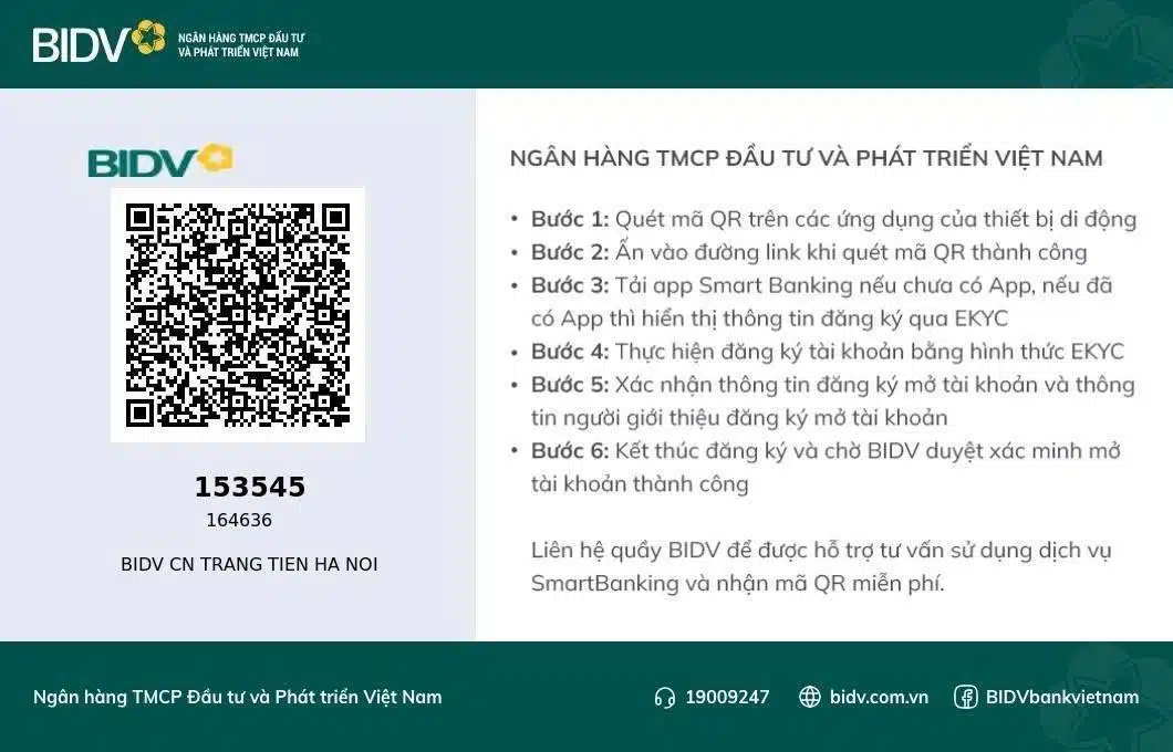 Nhận 500K khi mở tài khoản BIDV